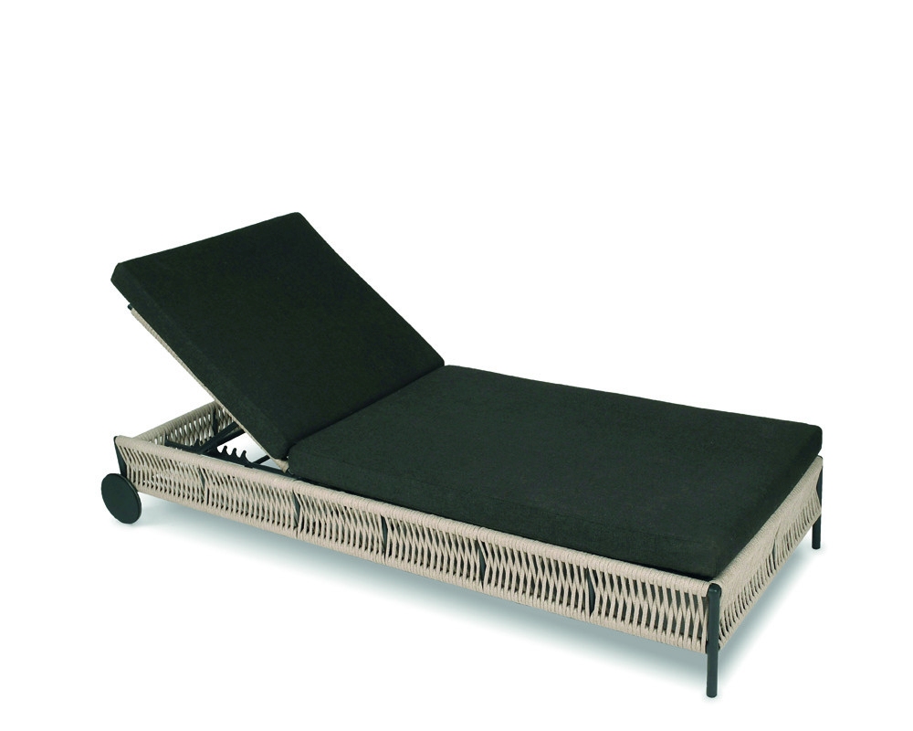 Gepolsterte Liege mit Rädern für den Außenbereich