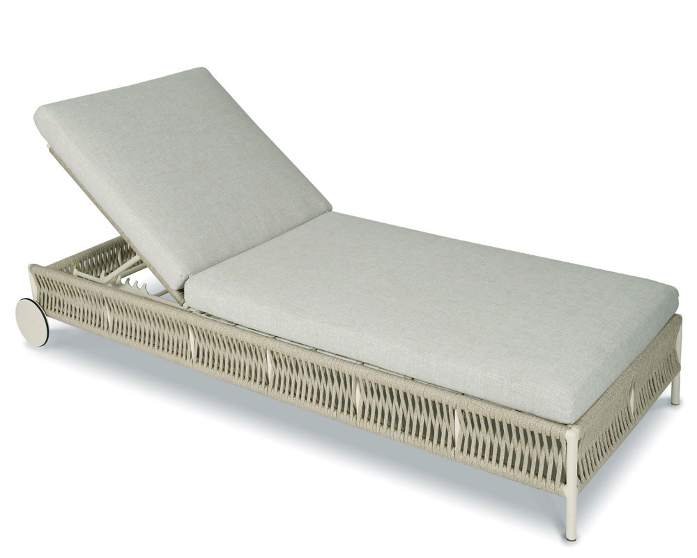 Gepolsterte Liege mit Rollen für den Außenbereich